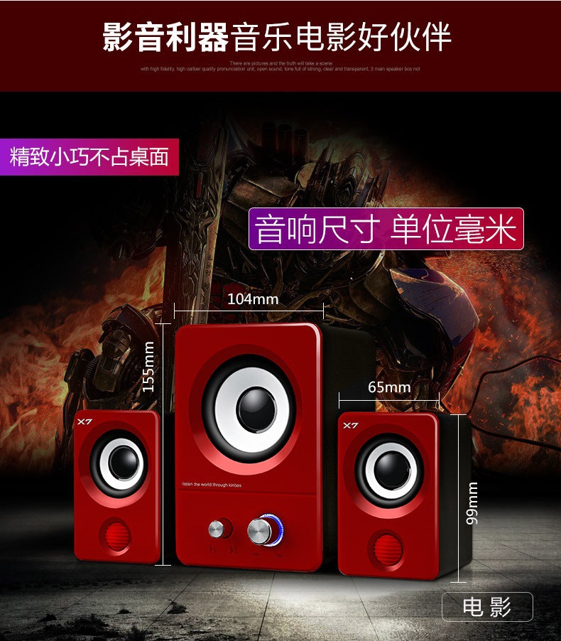 X7 laptop desktop computer audio multimedia small speaker mobile phone subwoofer mini speaker New Bluetooth