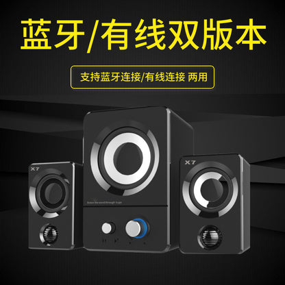 X7 laptop desktop computer audio multimedia small speaker mobile phone subwoofer mini speaker New Bluetooth