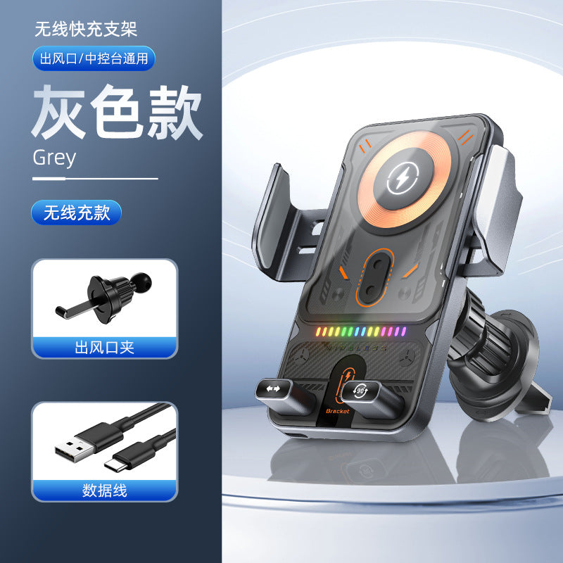 15W Smart Auto-Clamping Wireless Car Charger Mount – Electric Rotating Air Vent Phone Holder