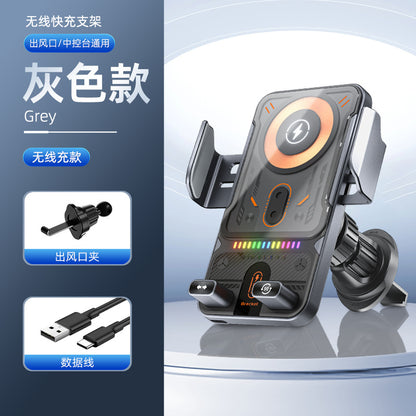 15W Smart Auto-Clamping Wireless Car Charger Mount – Electric Rotating Air Vent Phone Holder