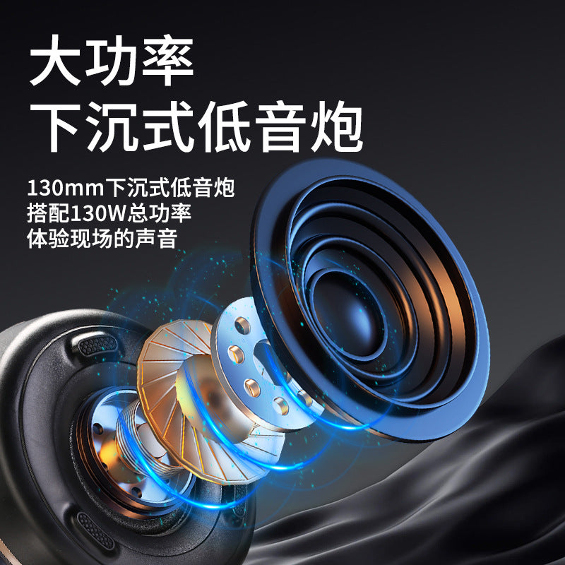 Fully Certified Cross-Border Popular V7 Harman Glass 4 Subwoofer Desktop Rgb Mini Card Wireless Bluetooth Speaker