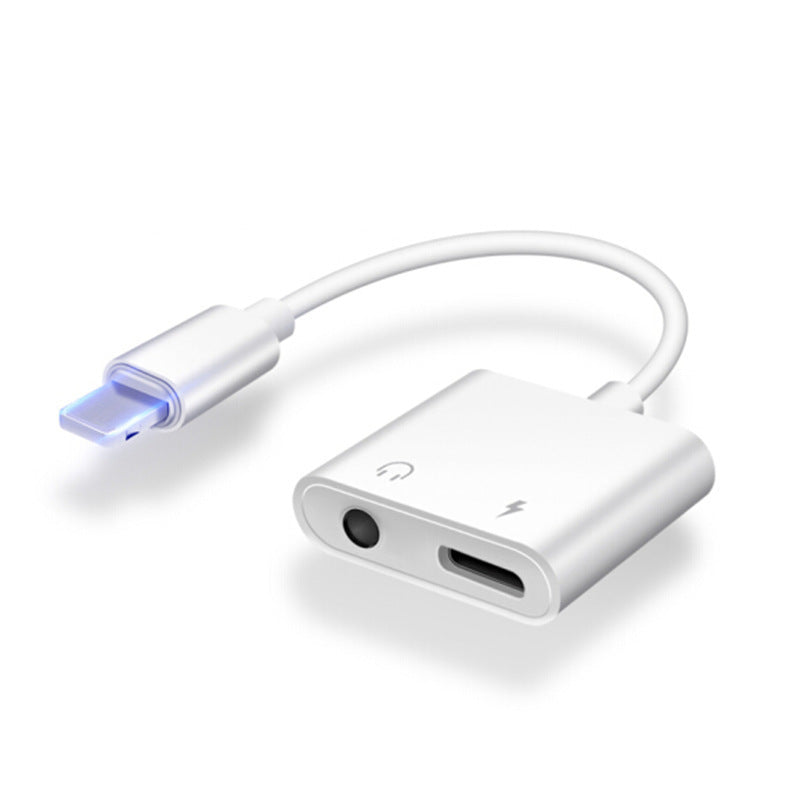 Suitable for Apple 8 adapter dual lightning adapter plus 3.5mm charging two-in-one adapter