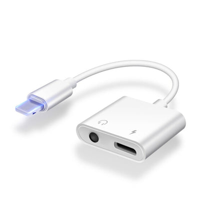 Suitable for Apple 8 adapter dual lightning adapter plus 3.5mm charging two-in-one adapter