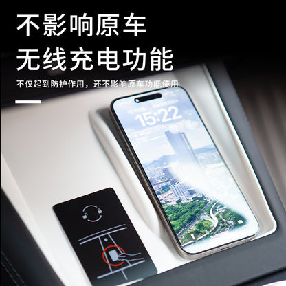 Suitable for Tesla's New Version Model Y3 Juniper Wireless Charging Silicone Pad, Anti-Slip and Dustproof Protective Pad