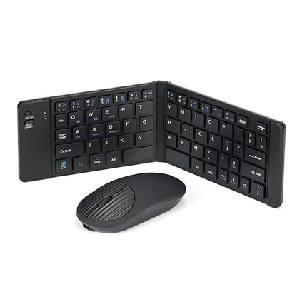 Wireless Bluetooth Folding Keyboard & Mouse Combo – Rechargeable Multi-Device Keyboard for Phone, Tablet & Laptop