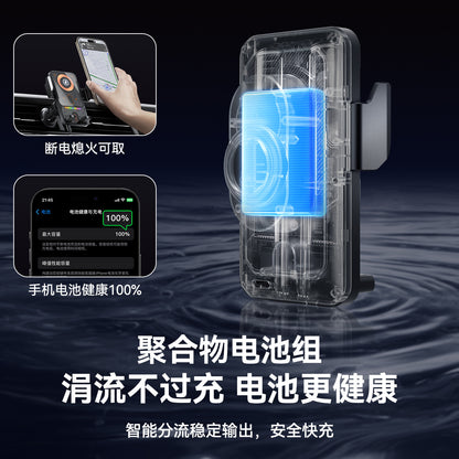 15W Smart Auto-Clamping Wireless Car Charger Mount – Electric Rotating Air Vent Phone Holder