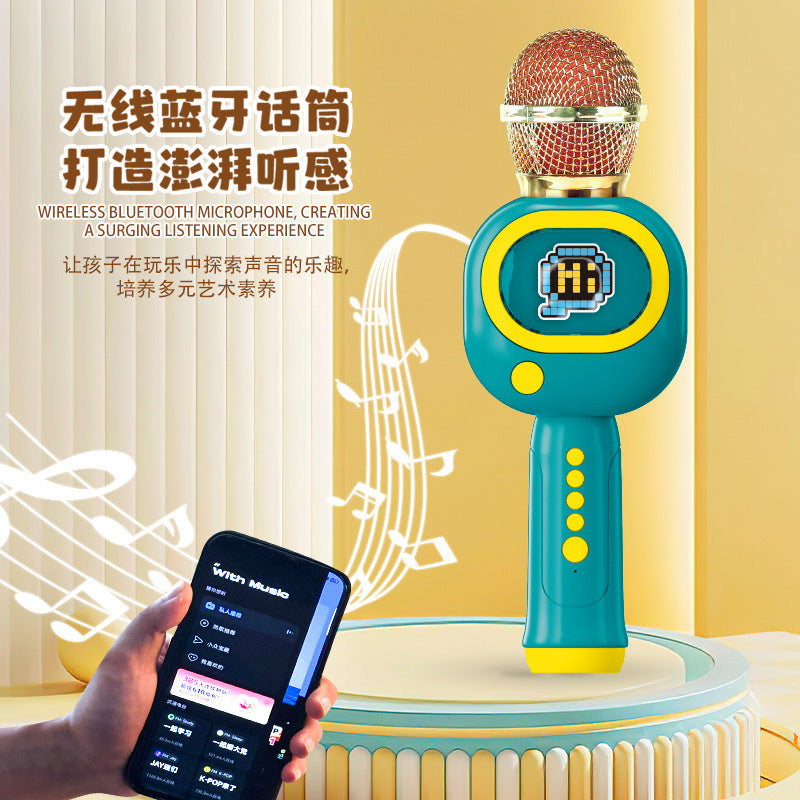 Microphone Microphone Audio Integrated Singing Home Karaoke Speaker Home Ktv Bluetooth Wireless Kidsren's Singing Toy